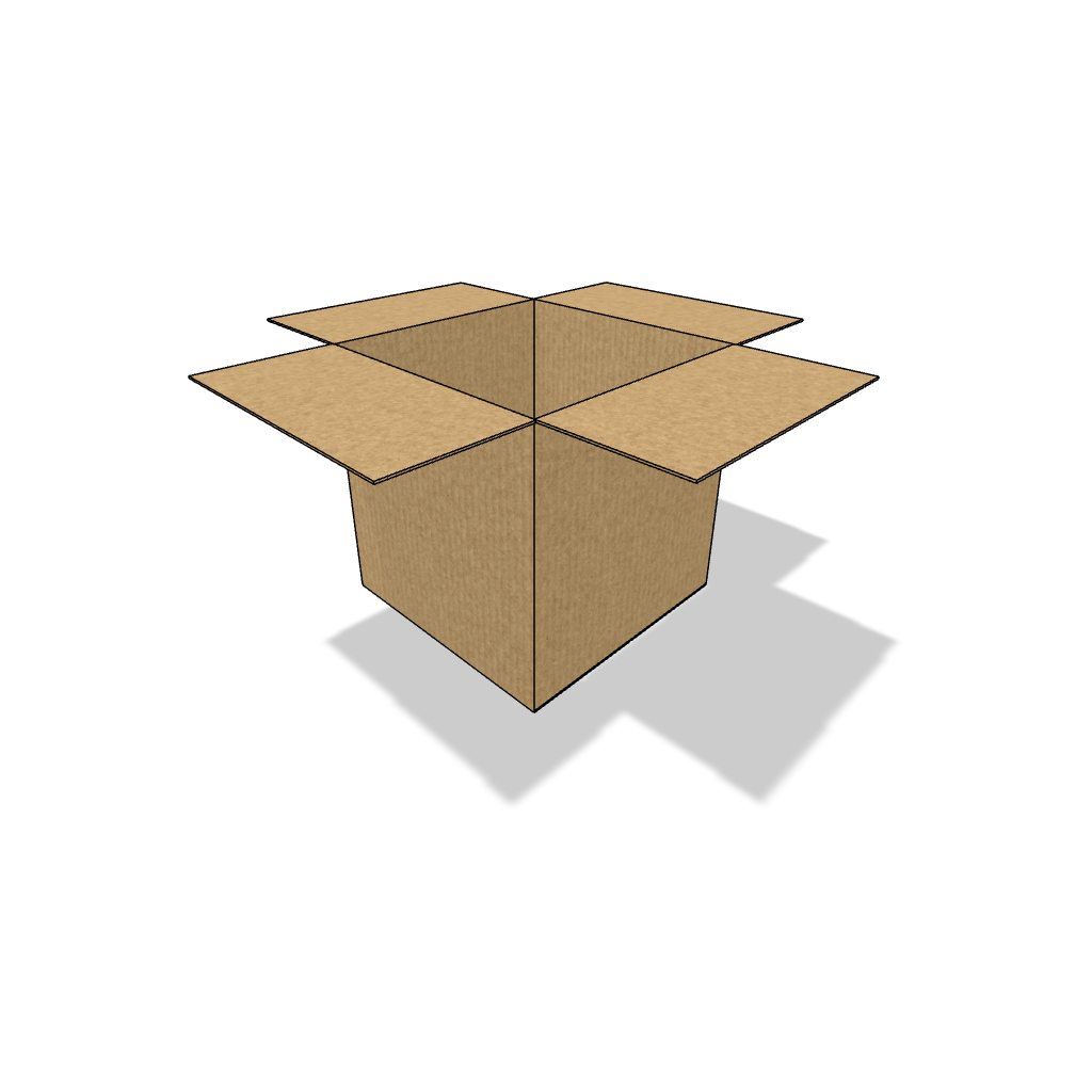 Faltbox 0201 G, 2-wellig, 390 x 390 x 390 [mm]